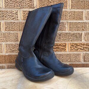 Keen Bern Baby Bern II - Black tall leather zip up boots